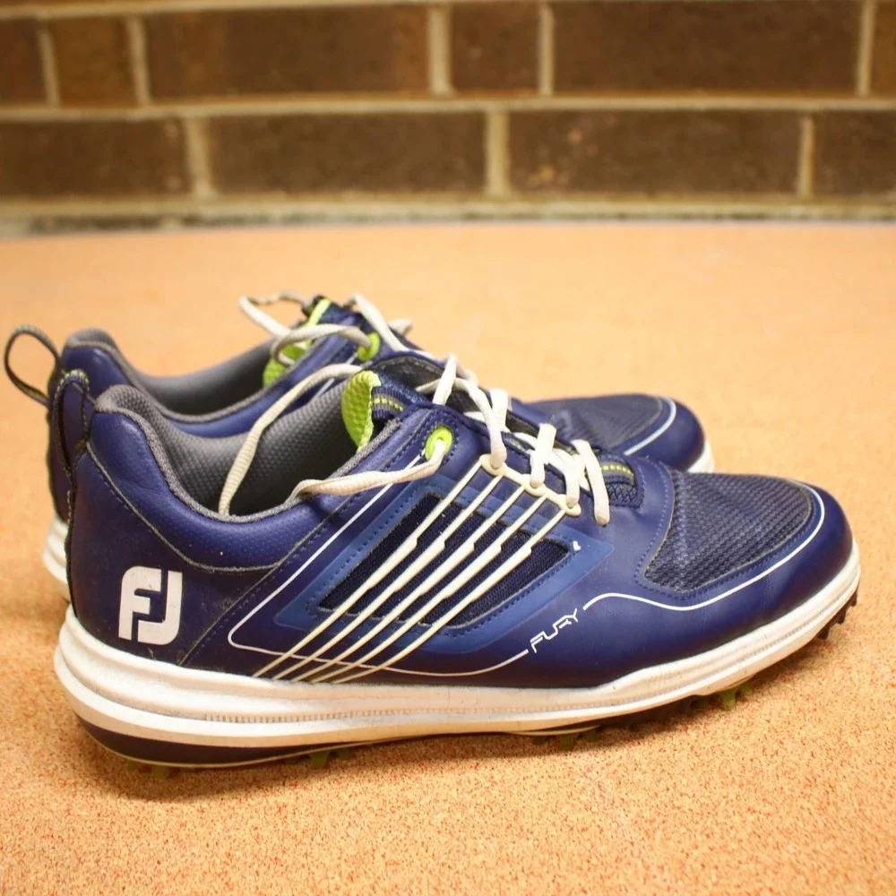 FootJoy FJ Fury Golf Shoes Soft Spikes 51101 Mens Sz 10 Blue White